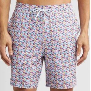 Johnnie-o Belafaire Swim Trunks Size M color Bahama Mama NWT!